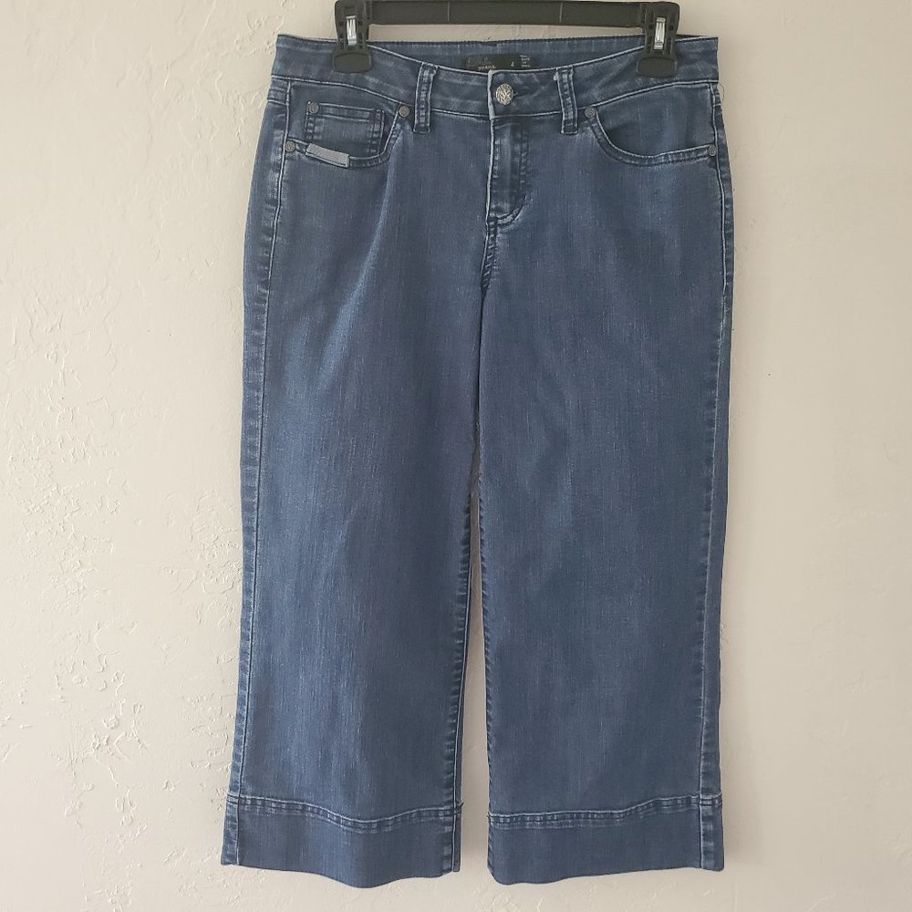 Prana Capri Jeans Size 4 Zip Pockets Cotton